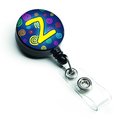 Carolines Treasures Letter Z Initial Monogram Blue Swirls Retractable Badge Reel CJ1011-ZBR